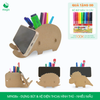  MFK08x - Đựng bút & kệ điện thoại lắp ráp carton hình thú - Nhiều mẫu 