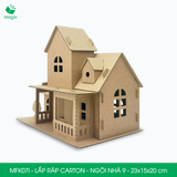  MFK07I - Nhà giấy lắp ráp bằng carton - Ngôi nhà 9 - 23x15x20 cm 