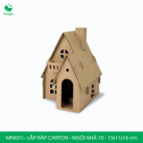  MFK07J - Nhà giấy lắp ráp bằng carton - Ngôi nhà 10 - 13x11x16 cm 