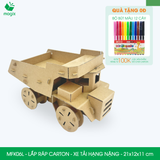  MFK06L - Xe tải hạng nặng lắp ráp bằng carton - 21x12x11 cm 