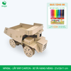  MFK06L - Xe tải hạng nặng lắp ráp bằng carton - 21x12x11 cm 