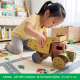  MFK06L - Xe tải hạng nặng lắp ráp bằng carton - 21x12x11 cm 