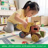  MFK06L - Xe tải hạng nặng lắp ráp bằng carton - 21x12x11 cm 