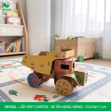  MFK06L - Xe tải hạng nặng lắp ráp bằng carton - 21x12x11 cm 