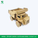  MFK06L - Xe tải hạng nặng lắp ráp bằng carton - 21x12x11 cm 