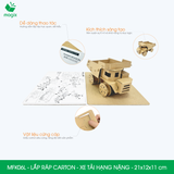  MFK06L - Xe tải hạng nặng lắp ráp bằng carton - 21x12x11 cm 