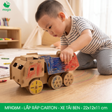  MFK06M - Xe tải tự đổ lắp ráp bằng carton - 22x12x11 cm 