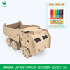  MFK06M - Xe tải tự đổ lắp ráp bằng carton - 22x12x11 cm 