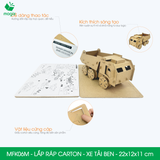  MFK06M - Xe tải tự đổ lắp ráp bằng carton - 22x12x11 cm 