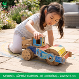  MFK06O - Xe lu đường lắp ráp bằng carton - 23x12x12 cm 
