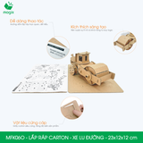  MFK06O - Xe lu đường lắp ráp bằng carton - 23x12x12 cm 