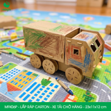  MFK06P - Xe tải chở hàng lắp ráp bằng carton - 23x11x12 cm 