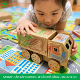  MFK06P - Xe tải chở hàng lắp ráp bằng carton - 23x11x12 cm 