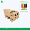 MFK06P - Xe tải chở hàng lắp ráp bằng carton - 23x11x12 cm 