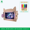  MFK10A - Hộp giấy chiếu phim Hologram - Hình mèo - 15x13x12 cm 