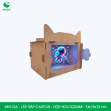 MFK10A - Hộp giấy chiếu phim Hologram - Hình mèo - 15x13x12 cm 