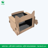  MFK10A - Hộp giấy chiếu phim Hologram - Hình mèo - 15x13x12 cm 