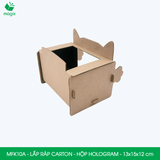  MFK10A - Hộp giấy chiếu phim Hologram - Hình mèo - 15x13x12 cm 