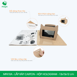  MFK10A - Hộp giấy chiếu phim Hologram - Hình mèo - 15x13x12 cm 