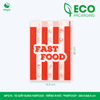  MFT21K - Combo 100 túi giấy đựng fastfood - Trắng - In đỏ - "FASTFOOD" - 20x13.5x5.5 cm 