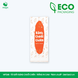  MFT24B - Combo 100 túi giấy đựng chuối chiên - Trắng - In cam - "Bánh chuối" - 24x9.5x4.5 cm 