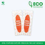  MFT24B - Combo 100 túi giấy đựng chuối chiên - Trắng - In cam - "Bánh chuối" - 24x9.5x4.5 cm 