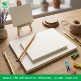  MGK1K - Combo 100 tấm giấy Kraft - Khổ A4 - Trắng kem - 21x29.7 cm 
