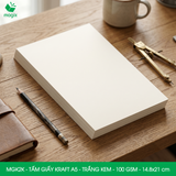  MGK2K - Combo 100 tấm giấy Kraft - Khổ A5 - Trắng kem - 14.8x21 cm 