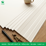  MGK2K - Combo 100 tấm giấy Kraft - Khổ A5 - Trắng kem - 14.8x21 cm 