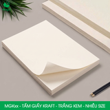  MGKxx - Combo 100 tấm giấy Kraft - Trắng kem - Nhiều size 