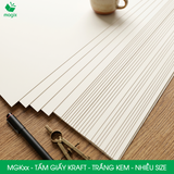  MGKxx - Combo 100 tấm giấy Kraft - Trắng kem - Nhiều size 
