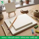  MGKxx - Combo 100 tấm giấy Kraft - Trắng kem - Nhiều size 