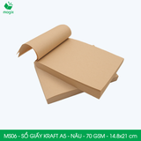  MS06 - Sổ giấy kraft A5 - Nâu - 14.8x21 cm 