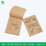  MS06 - Sổ giấy kraft A5 - Nâu - 14.8x21 cm 