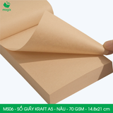  MS06 - Sổ giấy kraft A5 - Nâu - 14.8x21 cm 