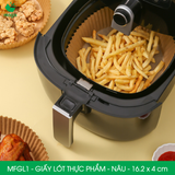  MFGL1 - Combo 100 giấy lót nồi chiên không dầu -  Nâu - 16.2 x 4 cm 