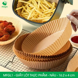  MFGL1 - Combo 100 giấy lót nồi chiên không dầu -  Nâu - 16.2 x 4 cm 