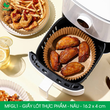  MFGL1 - Combo 100 giấy lót nồi chiên không dầu -  Nâu - 16.2 x 4 cm 