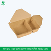  MFH2Nx - Combo 25 hộp giấy kraft 2 ngăn - Nắp gài - Nâu - 1800ml - 280gsm & 300gsm 