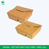  MFH2Nx - Combo 25 hộp giấy kraft 2 ngăn - Nắp gài - Nâu - 1800ml - 280gsm & 300gsm 