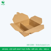  MFH2N2 - 300gsm - Combo 25 hộp giấy kraft 2 ngăn - Nắp gài - Nâu - 1800ml 
