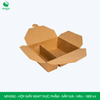  MFH2N2 - 300gsm - Combo 25 hộp giấy kraft 2 ngăn - Nắp gài - Nâu - 1800ml 