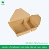  MFH2N2 - 300gsm - Combo 25 hộp giấy kraft 2 ngăn - Nắp gài - Nâu - 1800ml 