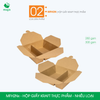  MFH2Nx - Combo 25 hộp giấy kraft 2 ngăn - Nắp gài - Nâu - 1800ml - 280gsm & 300gsm 