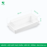  MFHPxT - Hộp giấy kraft thực phẩm - Nắp PET - Trắng - Nhiều Size 