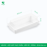  MFHPxT - Hộp giấy kraft thực phẩm - Nắp PET - Trắng - Nhiều Size 
