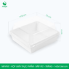  MFHP6T - Hộp giấy kraft thực phẩm - Nắp PET - Trắng - 14.5x13x6 cm 