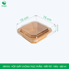  MFHV4 - Combo 25 hộp giấy kraft vuông thực phẩm - Nắp PET - Nâu - 650 ml 