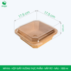  MFHV6 - Combo 25 hộp giấy kraft vuông thực phẩm - Nắp PET - Nâu - 1000 ml 