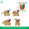  MFK03 - Đựng bút lắp ráp hình thú bằng giấy carton 